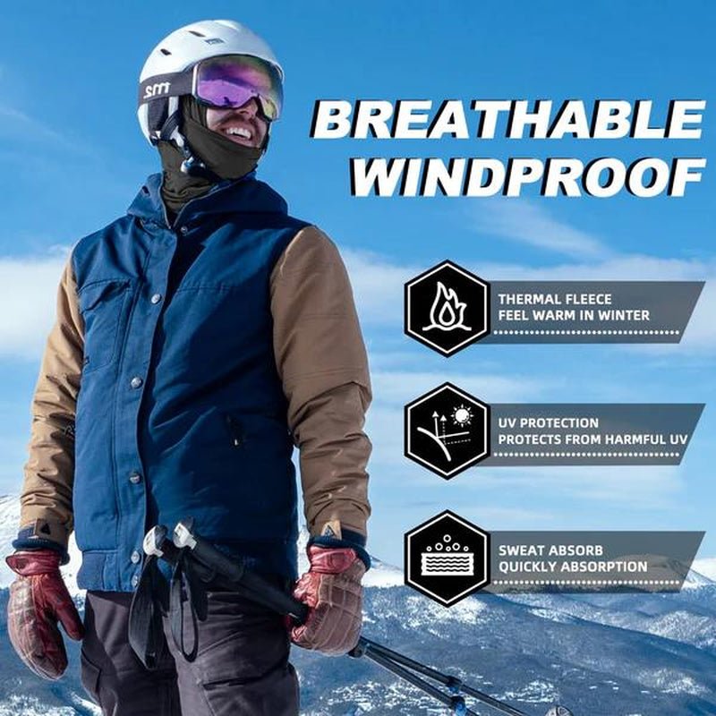 ROCKBROS Balaclava Ski Mask for Men Cold Weather Scarf Windproof Thermal Winter Neck Warmer Hood for Cycling Hiking - Open Season Industries