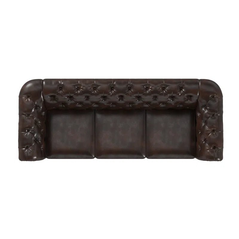 Huskins 91.34'' Faux Leather Sofa - Open Season Industries