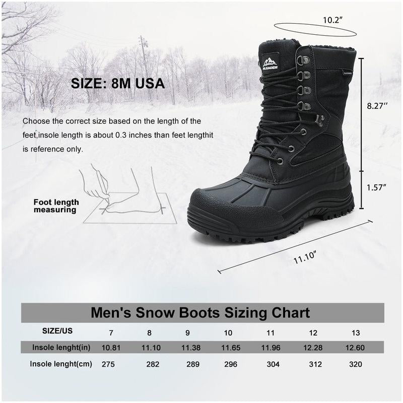 ALEADER Winter Men'S Outdoor Warm Classic Snow Boots Non - Slip 3M THINSULATE INSULATION Sports Leisure Hiking Boots Waterproof - Open Season Industries