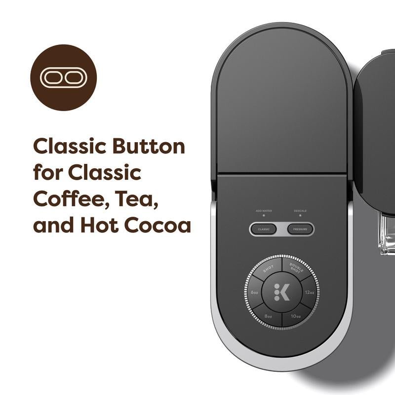 Keurig K - Crema K - Cup Pod Coffee Maker - Single Serve Coffee Maker - Make Crema - Topped Coffee& Espresso - Style Shots - Open Season Industries