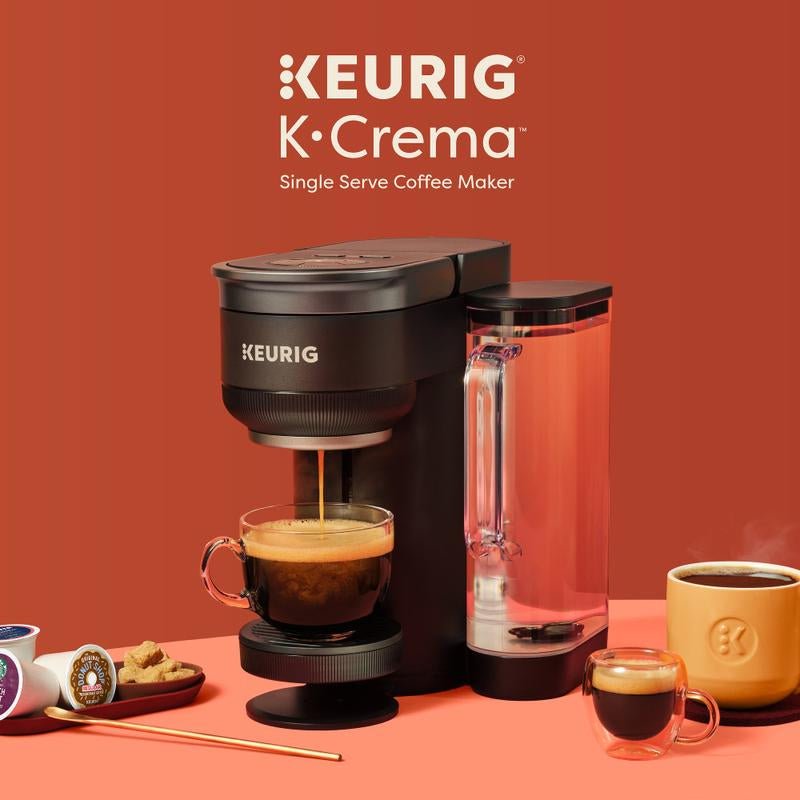 Keurig K - Crema K - Cup Pod Coffee Maker - Single Serve Coffee Maker - Make Crema - Topped Coffee& Espresso - Style Shots - Open Season Industries