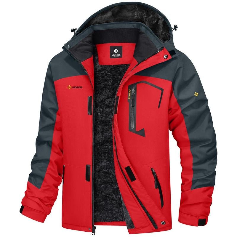 GEMYSE Men'S Mountain Waterproof Ski Snow Jacket Winter Windproof Rain Polo Pufferjacket Men'S Waterproof Winter Coat - Open Season Industries