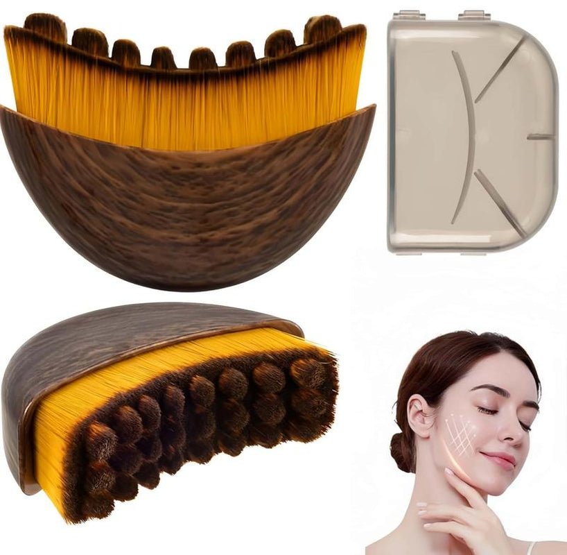 Lymphatic Contour Face Brush for Jawline & Chin Sculpting - Dry Brushing Massager for Lymphatic Drainage & Facial Fatigue Relief, Eronomically Designed to Fit the Skin Precisely (1PCS) Beauty Roller Daily - Mm - Open Season Industries