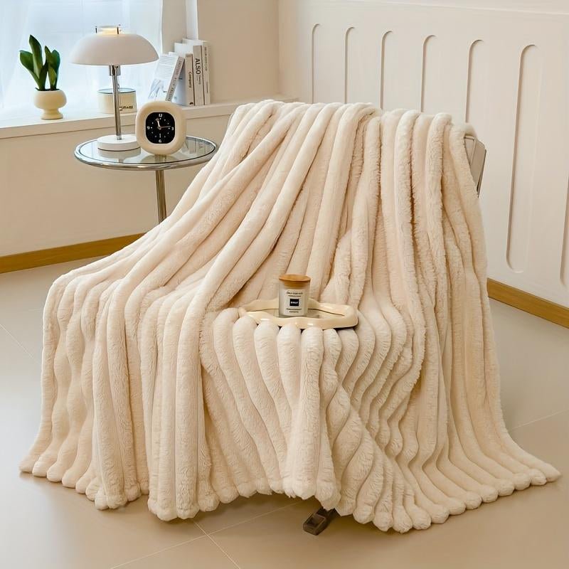 Luxurious Touch Is Here! 4 - Color Faux Rabbit Fur Sleep Blanket —— Warm and Cozy, Ultra - Soft Baby Blanket, Suitable for Sofas, Offices, and Bedrooms —— an Ideal Seasonal Gift and Bed Blanket, Bringing an Ultra - Soft Baby Blanket with a Luxurious Texture. - Open Season Industries