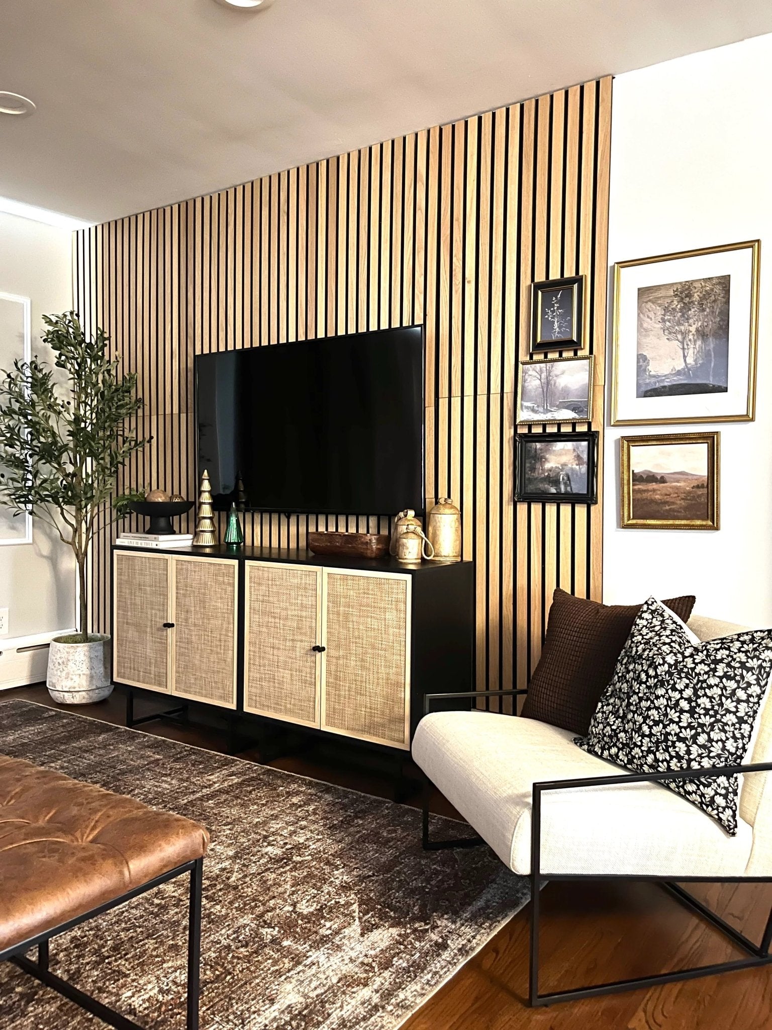 Kova Cane Rattan Doors Accent Cabinet with Black Metal Base and Adjustable Shelf - Open Season Industries