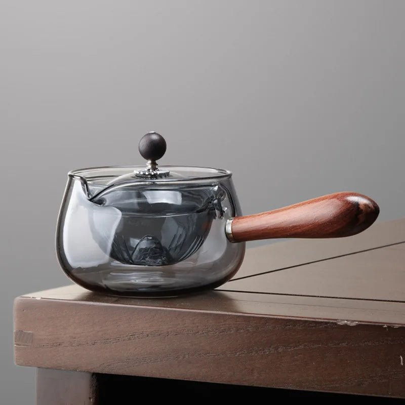 Side Handle Glass Teapots High Temperature Resistant Kung Fu Teaware Accessories Rotating Tea Water Separation Filter Tea Tools - Open Season Industries