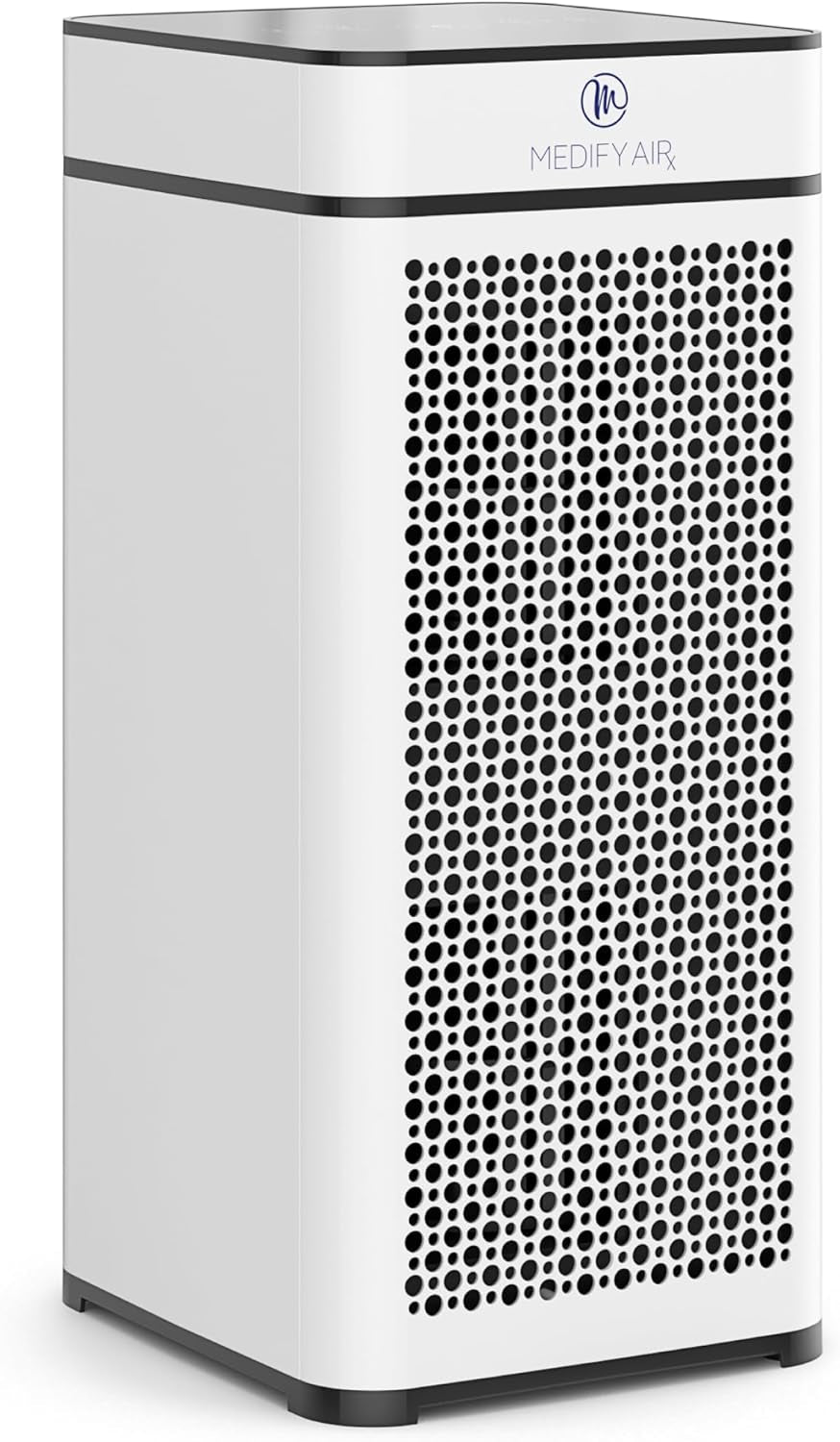 Medify MA - 40 Air Purifier with True HEPA H13 Filter | 1,793 Ft² Coverage in 1Hr for Smoke, Wildfires, Odors, Pollen, Pets | Removal to 0.1 Microns | White, 1 - Pack - Open Season Industries