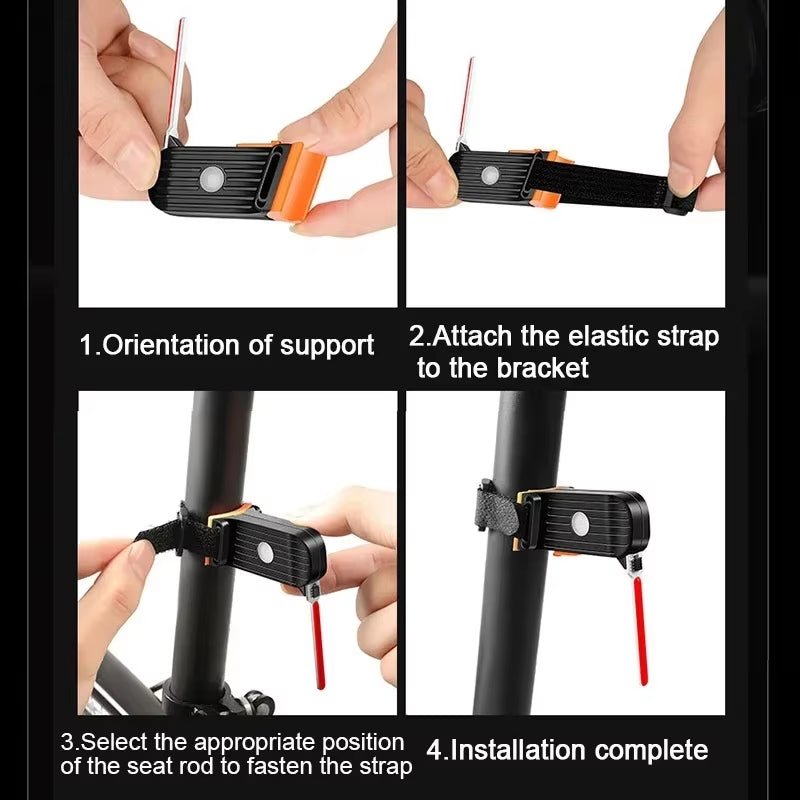 Bike Tail Light LED Rear Lamp Warning Light Waterproof Bicycle Lights USB Rechargeable Cycling MTB Road Bike Rear Flashlight - Open Season Industries