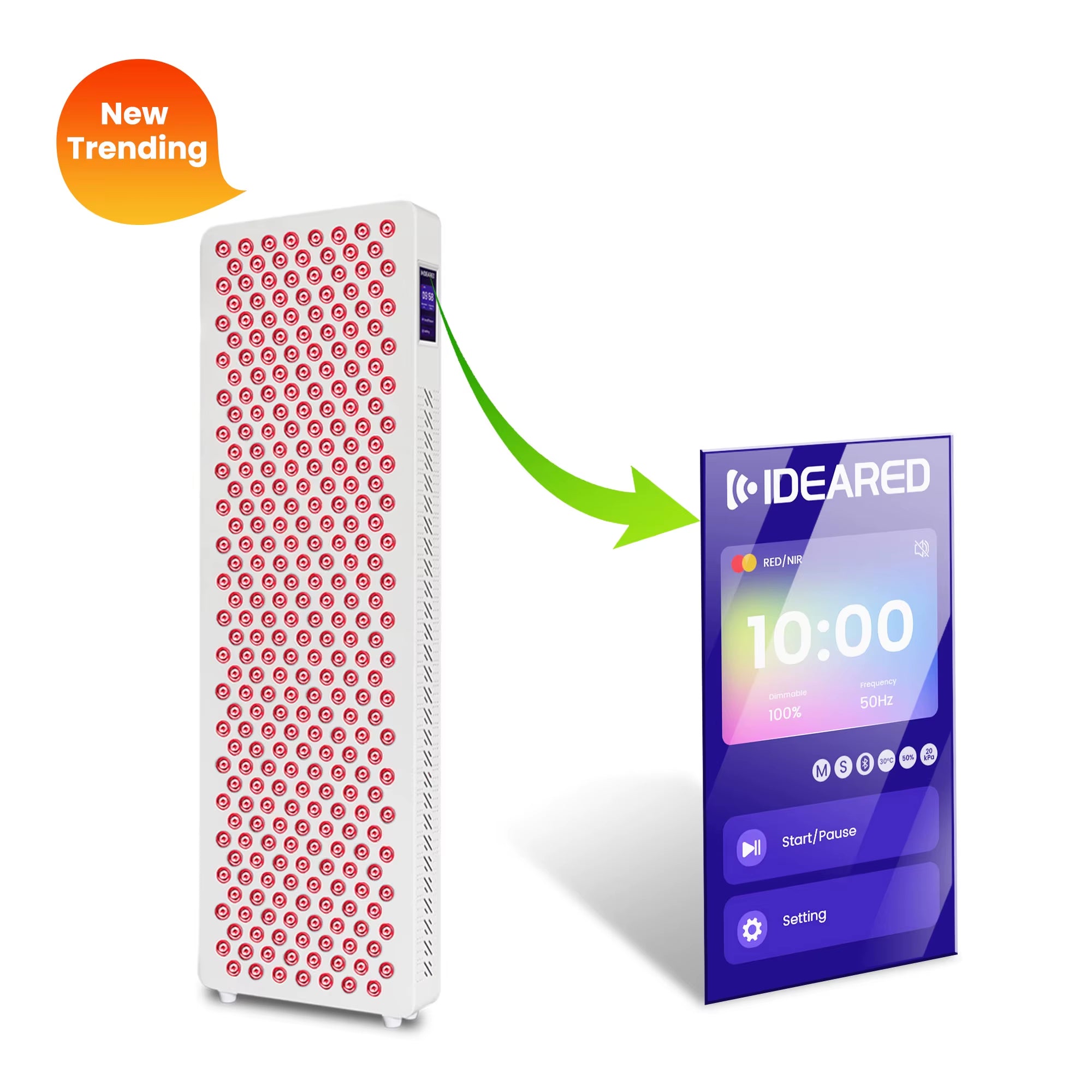 IDEATHERAPY Red Light Face Device Infrared Therapy Lamp Red Light Therapy 660Nm 850Nm Infrared Therapy for Yoga Studio - Open Season Industries
