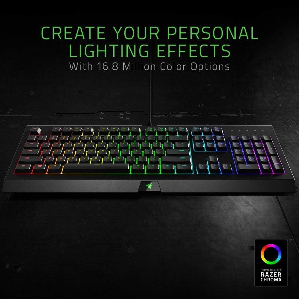 Cynosa Chroma Gaming Keyboard: Individually Backlit RGB Keys - Spill - Resistant Design - Programmable Macro Functionality - Quiet & Cushioned - Open Season Industries