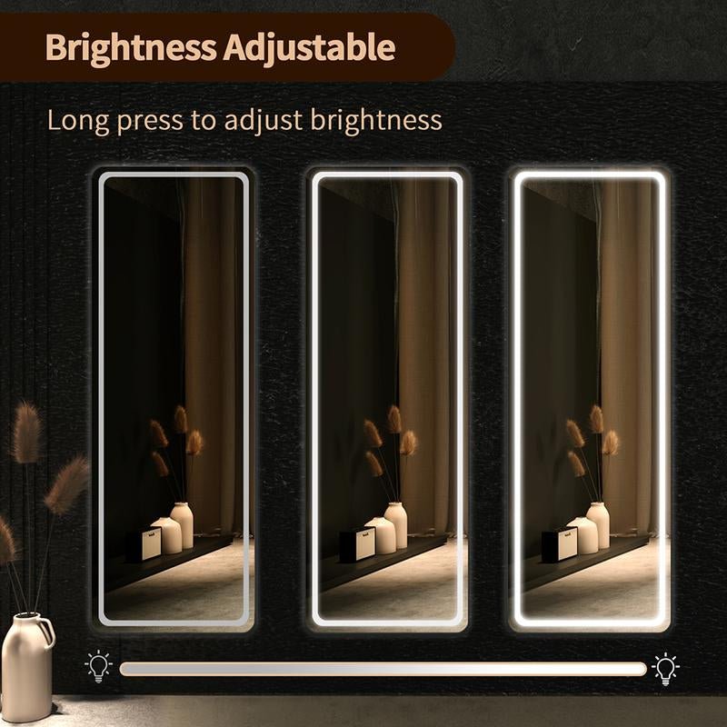 GOGOFREE Full - Length Mirror with LED Lights – 3 Adjustable Color Modes for Style & Functionality - Open Season Industries