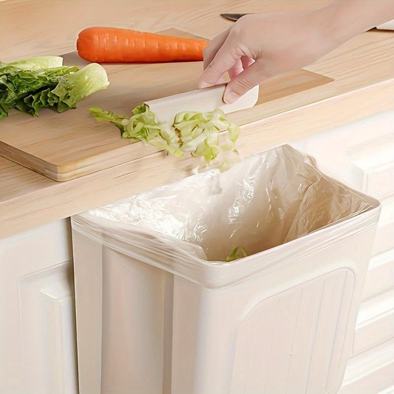 Foldable Kitchen Trash Can, Hanging Trash Bin, Space - Saving Hanging Garbage Can for Kitchen Cabinets, Kitchen Accessories - Open Season Industries