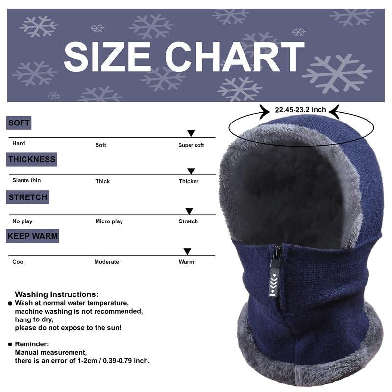 Women Balaclava Beanie Fleece Hood Cycling Ski Thermal Face Cover Hat Winter Warm Cap Scarf for Cold Weather - Open Season Industries