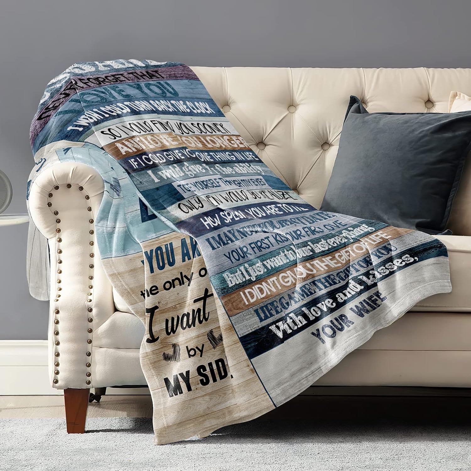 Gifts for Husband, Husband Gifts Blanket from Wife, Anniversary Romantic Gifts for Him, Birthday Gifts for Husband Blanket 60"X50", Husband Gifts for Christmas Valentine Father'S Day, Hubby Gifts - Open Season Industries