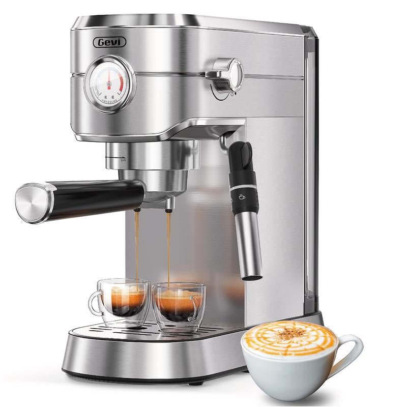 【Springtok】Gevi 20 - Bar Espresso Machine with Automatic Milk Frother | Professional & Compact Coffee Maker for Cappuccino & Latte | Perfect Gift for Coffee Lovers - Open Season Industries