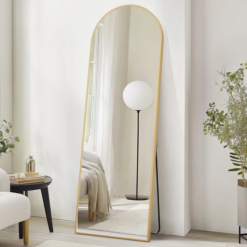 Floor Mirror Stand Mirror Full Length with LED Lights, Floor Mirror Dimming & 3 Color Lighting - Open Season Industries