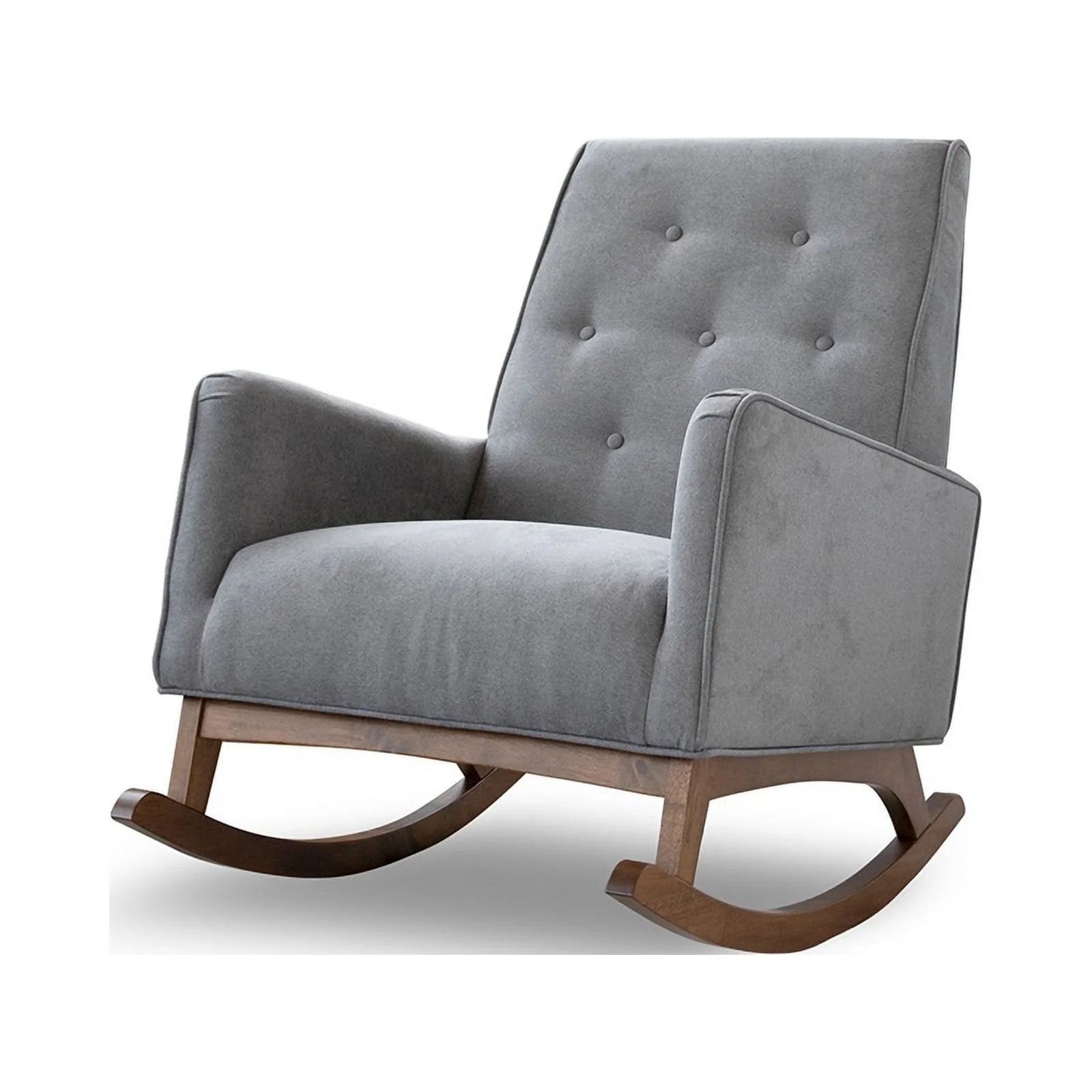 Mid - Century Modern Collin Rocking Chair, Light Gray - Open Season Industries