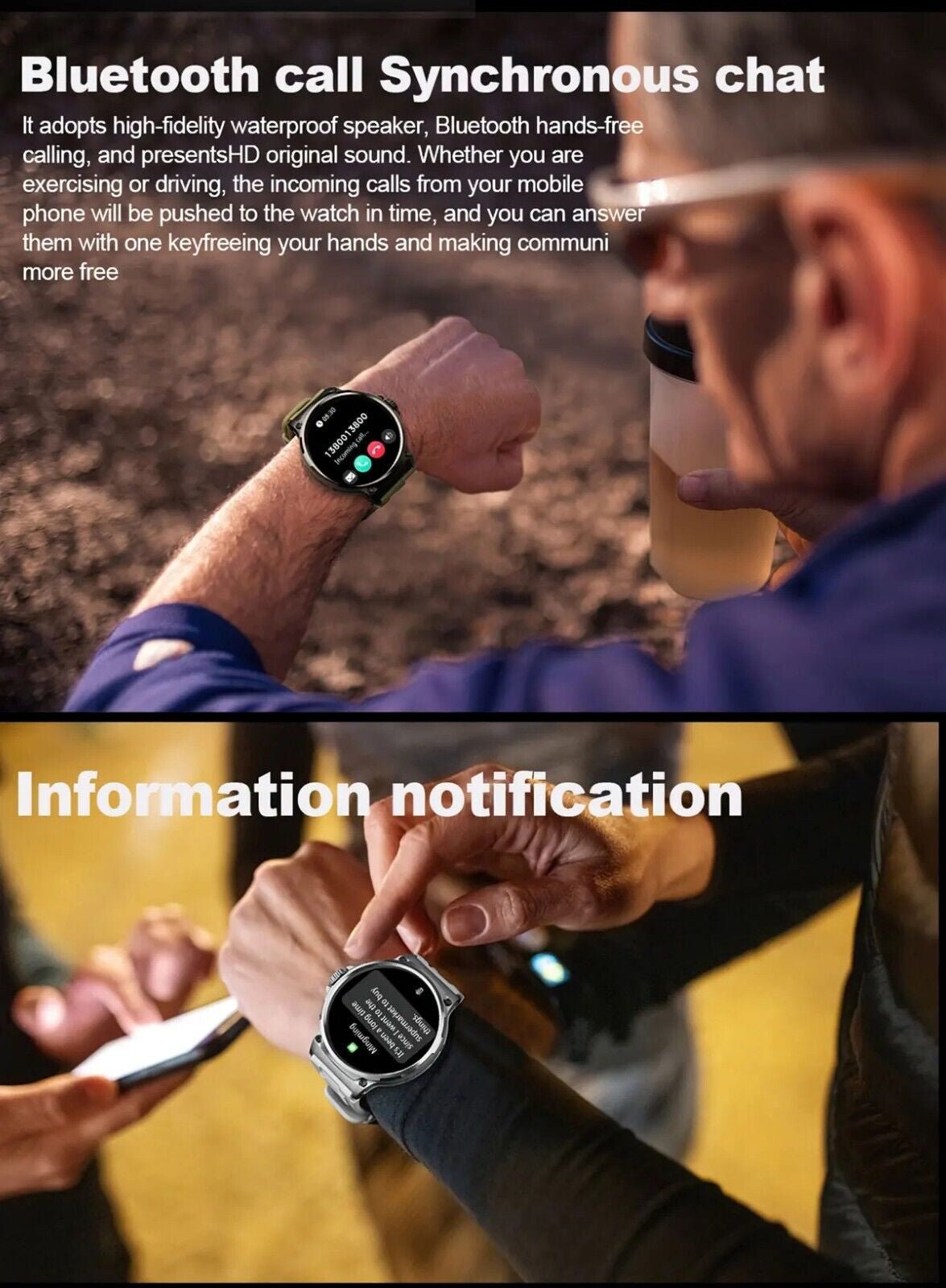 1.85" Ultra HD Smartwatch GPS Bluetooth Call Health Monitoring Watch Gym Gift - Open Season Industries