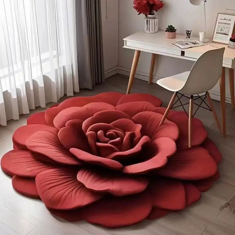 Alien Floral Plush & Diatomaceous Earth Floor Mat Bathroom Absorbent Anti - Slip 3D Fresh Flower Pattern Door Mats Dirt - Resistant - Open Season Industries