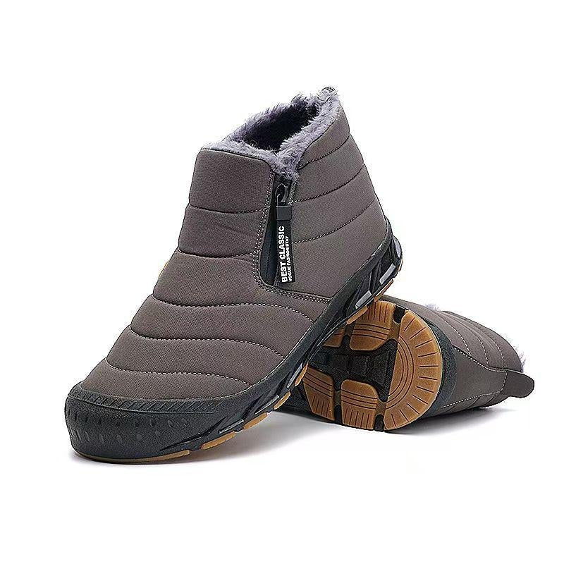 Mens Thermal Snow Boots - Waterproof, Windproof, and Insulated Hiking Boots with Easy Zippers, Soft Fuzzy Lining, and Perfect for Winter Season - Open Season Industries