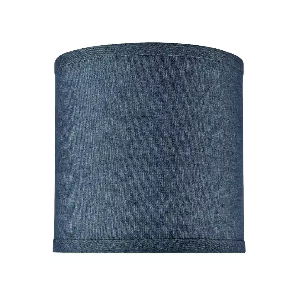 8 In. X 8 In. Washing Blue Drum/Cylinder Lamp Shade - Open Season Industries