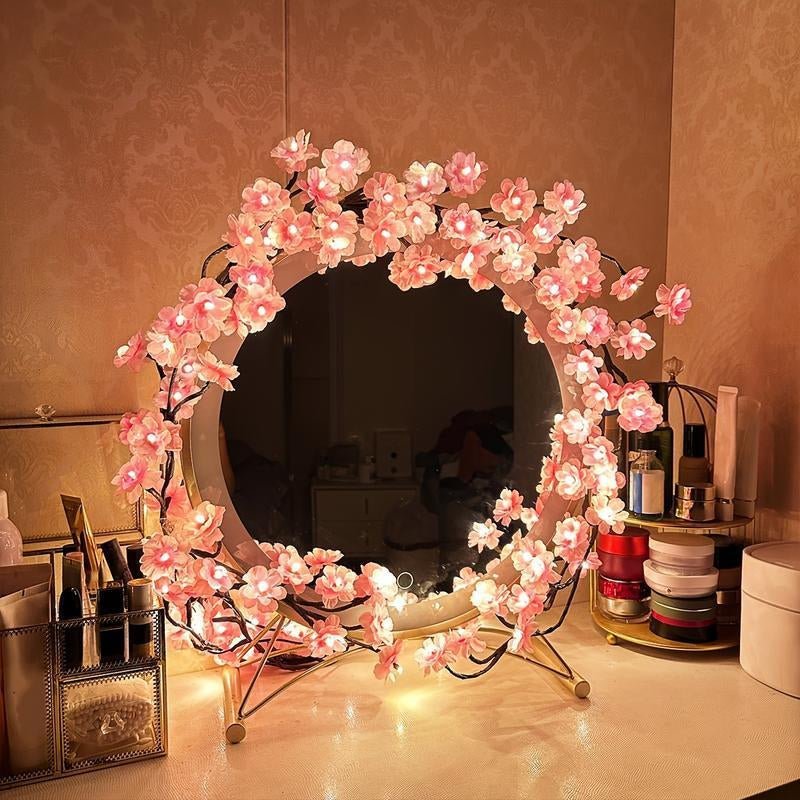 Christmas Cherry Blossom Tree Branch Light String, USB Powered DIY Holiday Tree Vine Light, LED Lamp Suitable for Room Wall Decoration, LED Lights - Open Season Industries