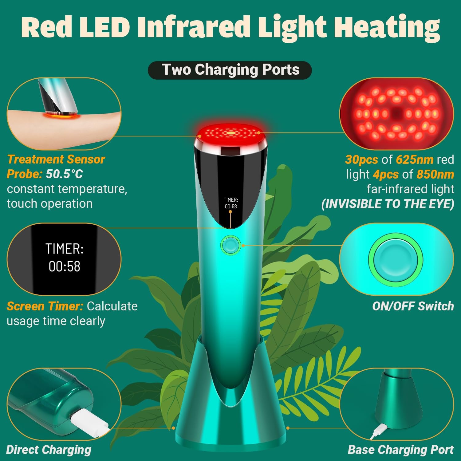 Red Light Therapy for Face - LED Infrared Red Facial Light Therapy Device - Open Season Industries