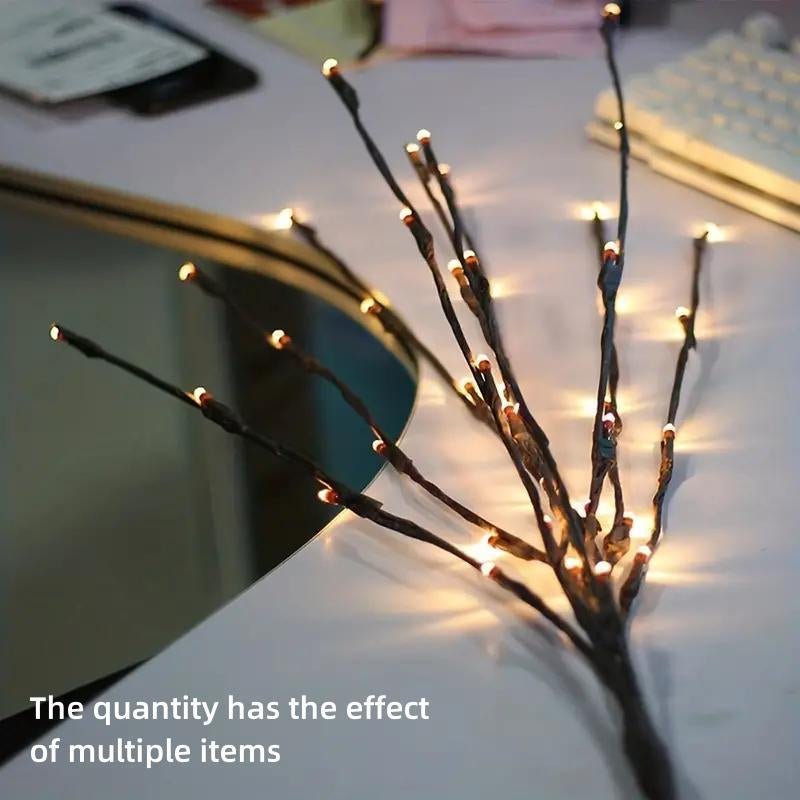 Tree Branch Light, 1 Count/3 Counts Battery Powered 16 LED Tree Branch Shaped Lights (No Battery), Decorative Light for Home Party Wedding Festive Party Supplies - Open Season Industries