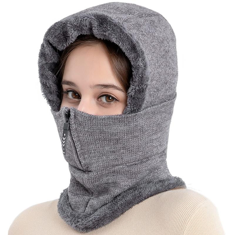 Women Balaclava Beanie Fleece Hood Cycling Ski Thermal Face Cover Hat Winter Warm Cap Scarf for Cold Weather - Open Season Industries