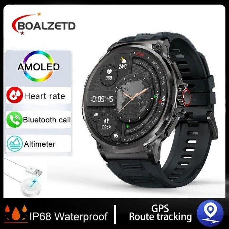 1.85" Ultra HD Smartwatch GPS Bluetooth Call Health Monitoring Watch Gym Gift - Open Season Industries
