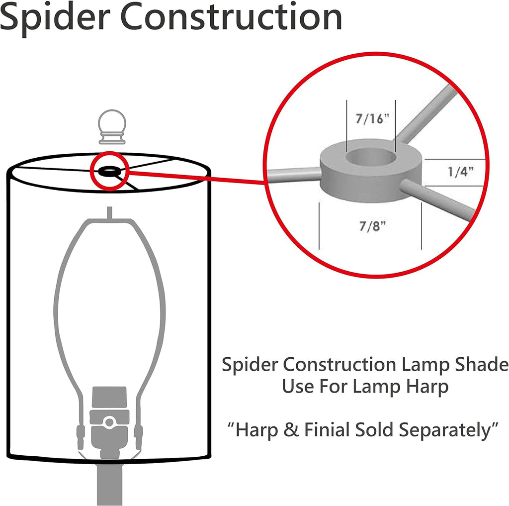 32151 Transitional Hardback Empire Shape Spider Construction Lamp Shade in Brown, 15" Wide (7" X 15" X 11") - Open Season Industries