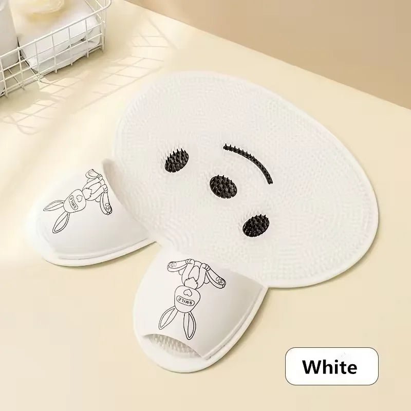 Bathing anti Slip Mat Exfoliating Shower Massage Scraper Bathroom Non - Slip Bath Mat Back Massage Brush Silicone Foot Wash Mat - Open Season Industries