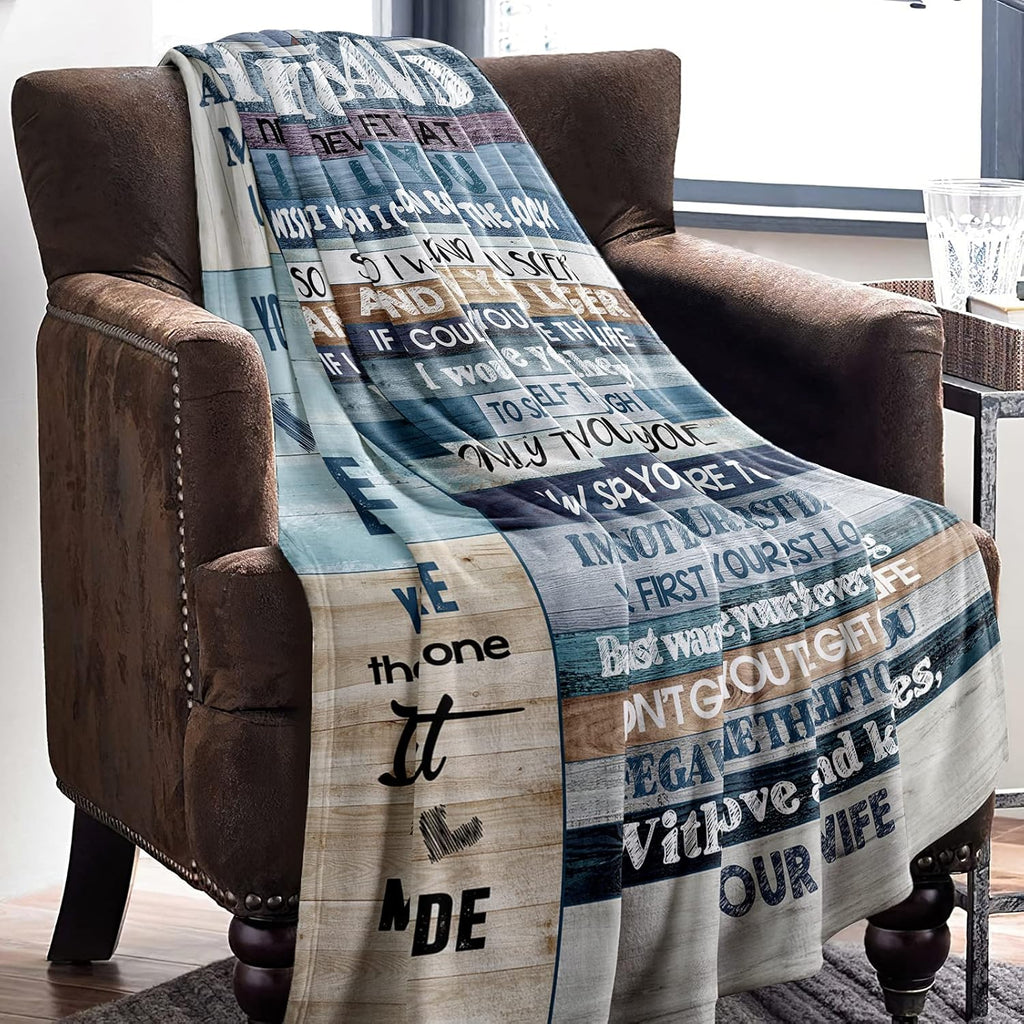 Gifts for Husband, Husband Gifts Blanket from Wife, Anniversary Romantic Gifts for Him, Birthday Gifts for Husband Blanket 60"X50", Husband Gifts for Christmas Valentine Father'S Day, Hubby Gifts - Open Season Industries