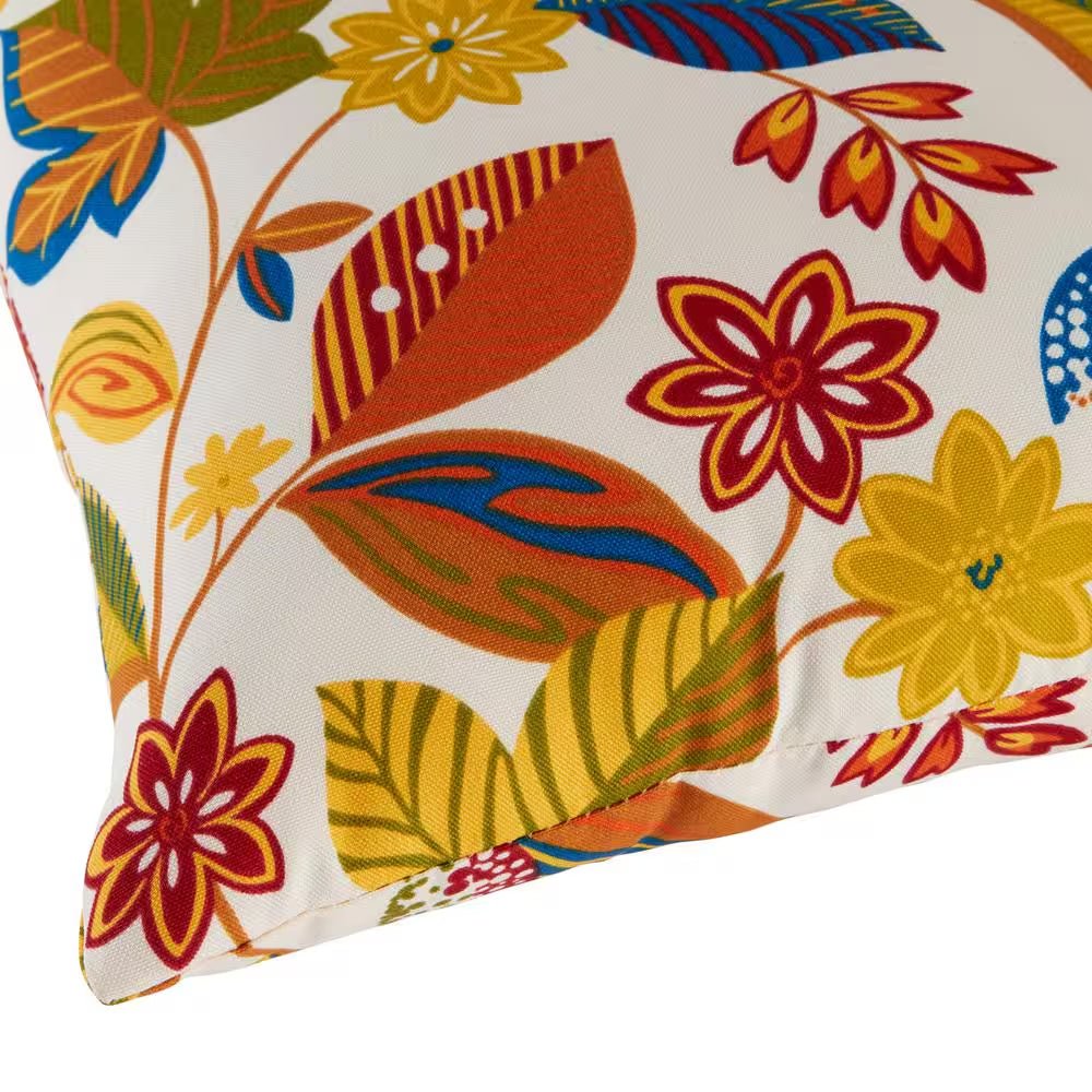 Esprit Floral Square Outdoor Throw Pillow (2 - Pack) - Open Season Industries