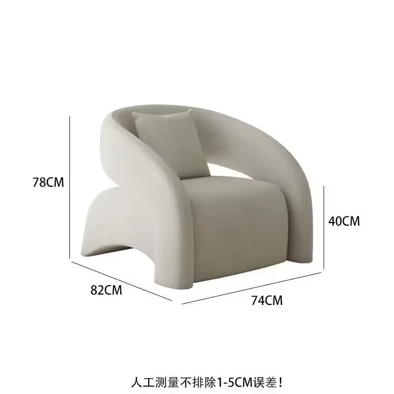 Single Chair Living Room Lazy Single Sofa Leisure Chair Designer Sofa Chair Single Sofa Light Luxury High - End - Open Season Industries