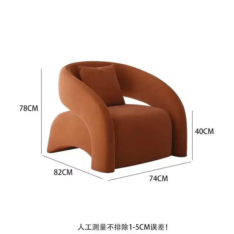 Single Chair Living Room Lazy Single Sofa Leisure Chair Designer Sofa Chair Single Sofa Light Luxury High - End - Open Season Industries