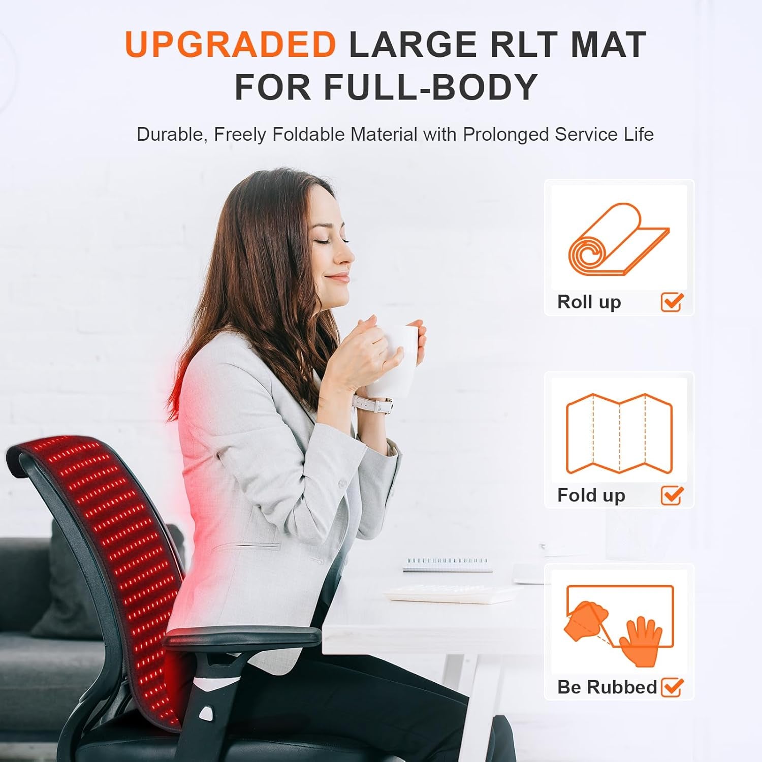 Red Light Therapy Mat, 31.5" X 11.8" Red Light Therapy Pad 360 Leds 660Nm & 850Nm Infrared Light Therapy Blanket with Smart Temp & Timer for Body Back Waist Shoulder Muscle Pain Relief, 60W - Open Season Industries
