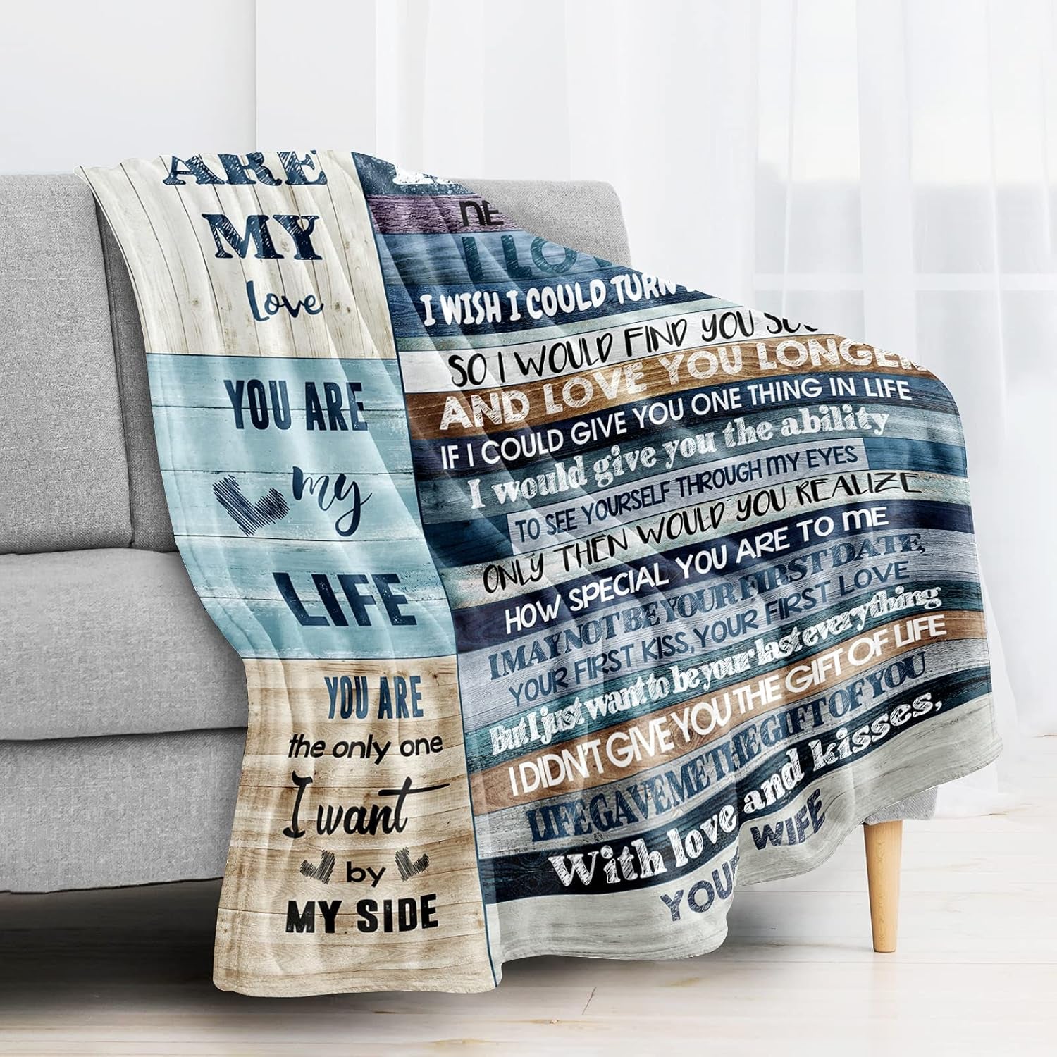Gifts for Husband, Husband Gifts Blanket from Wife, Anniversary Romantic Gifts for Him, Birthday Gifts for Husband Blanket 60"X50", Husband Gifts for Christmas Valentine Father'S Day, Hubby Gifts - Open Season Industries