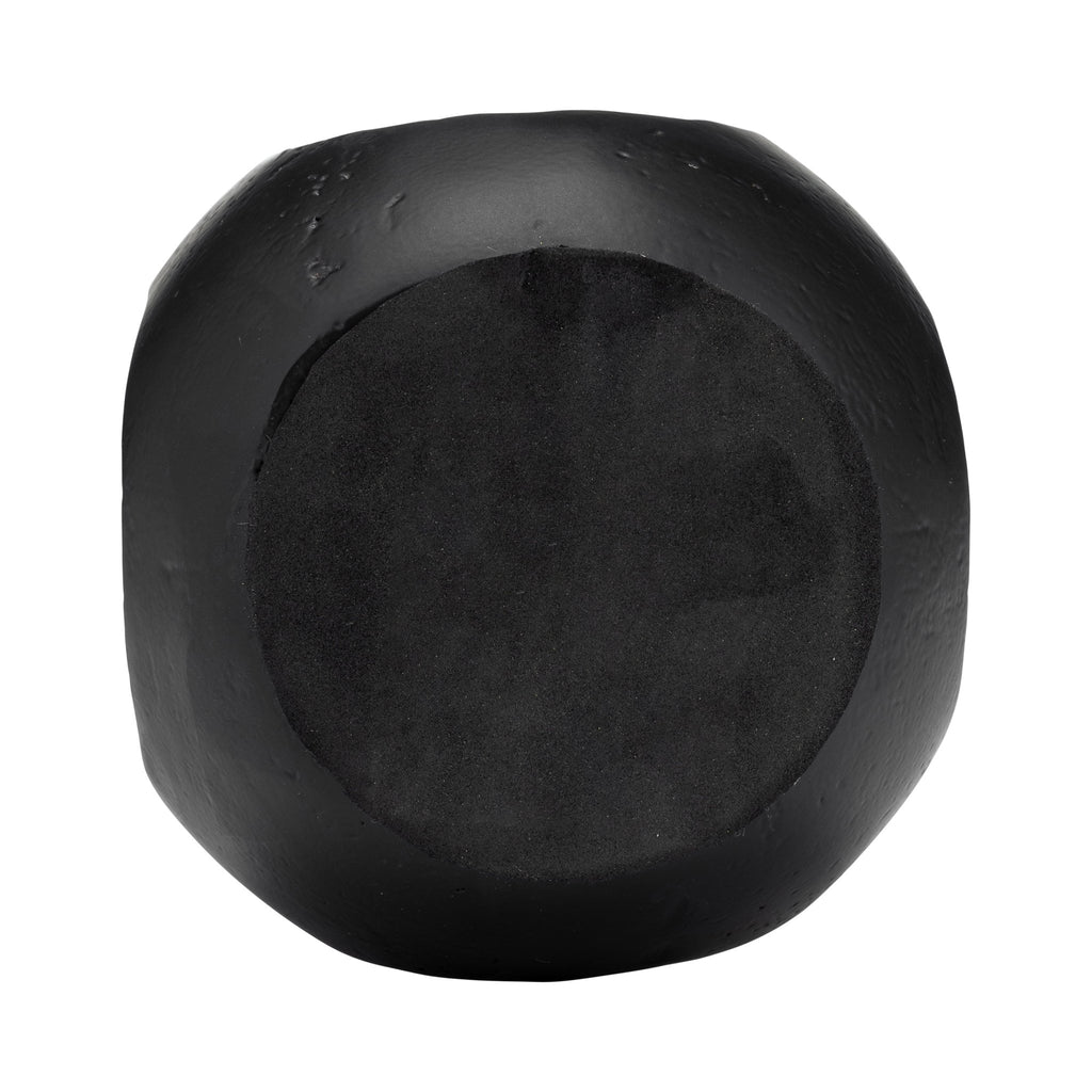 Metal 15"H Open Vase, Matte Black - Open Season Industries