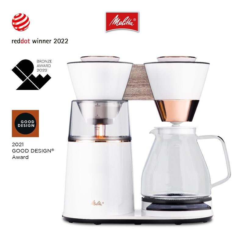 Melitta® Vision™ 12 - Cup Luxe Drip Coffee Maker | Copper White | Auto, Programmable (MCM002WULGW1) - Open Season Industries