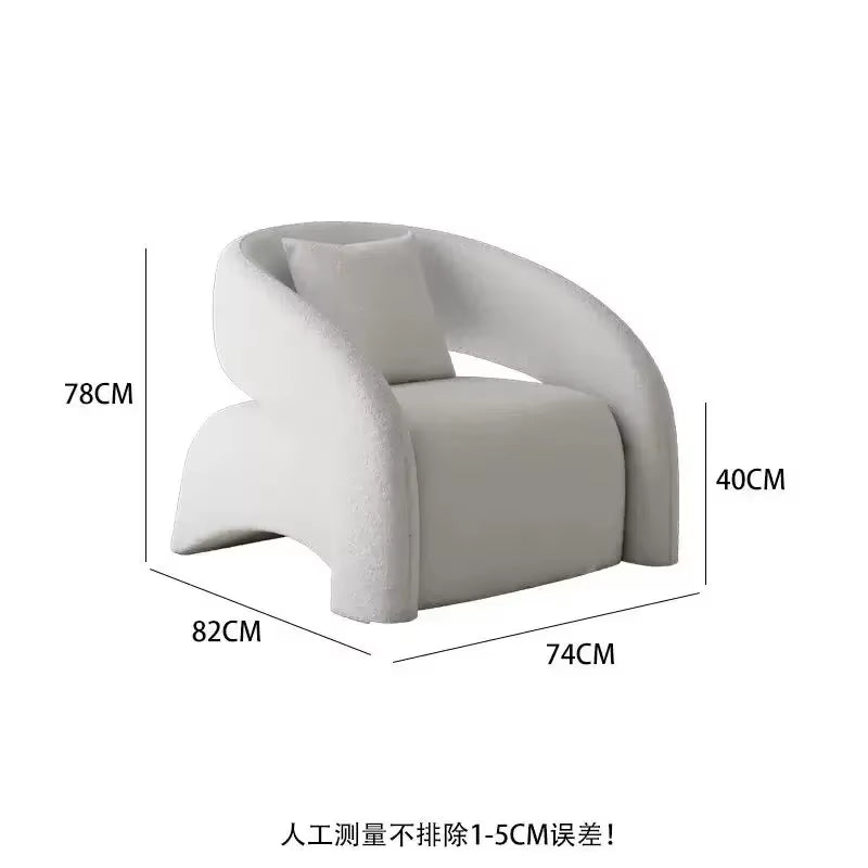 Single Chair Living Room Lazy Single Sofa Leisure Chair Designer Sofa Chair Single Sofa Light Luxury High - End - Open Season Industries
