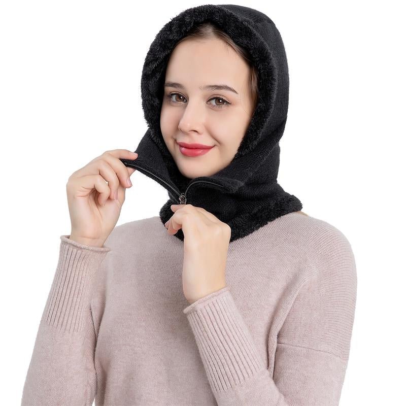 Women Balaclava Beanie Fleece Hood Cycling Ski Thermal Face Cover Hat Winter Warm Cap Scarf for Cold Weather - Open Season Industries