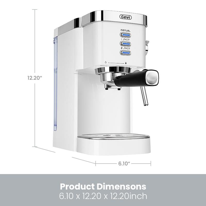 【Springtok】Gevi 20 Bar Espresso Coffee Machine , Automatic Coffee Maker with Milk Frother Steam Wand - Open Season Industries