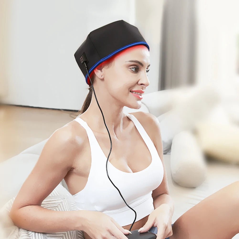 Red Light Hair Growth Cap Hair Growth Helmet Rechargeable Hair Growth Hat Hair Regrowth Beanie for Men Women - Open Season Industries