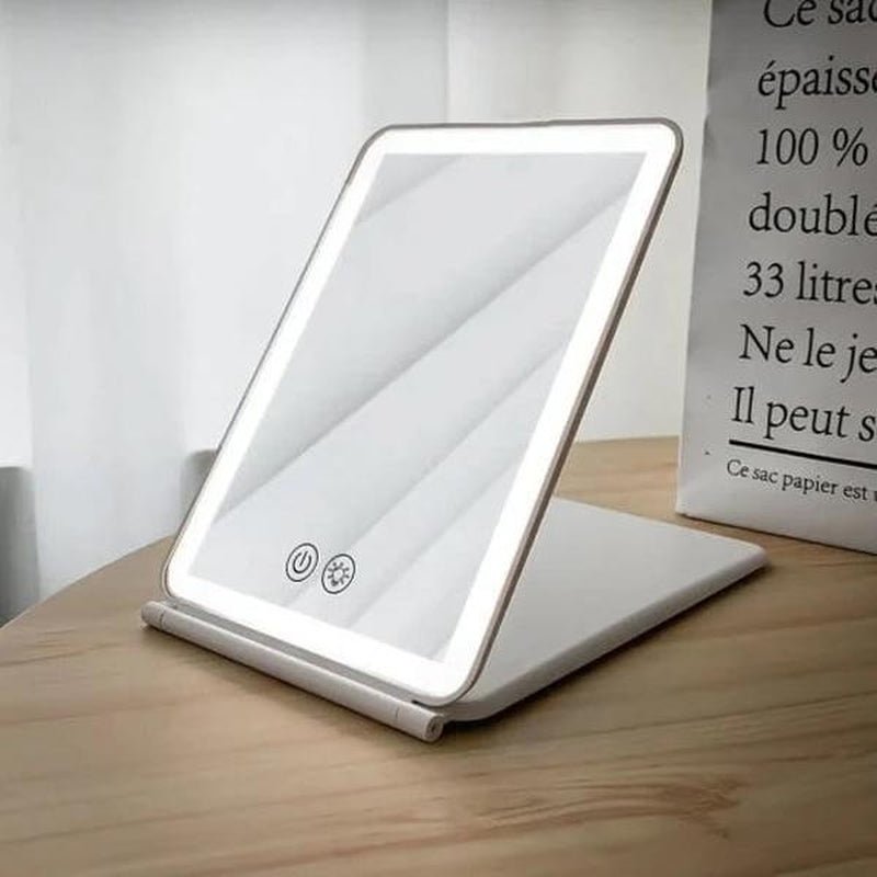 Light Foldable Touch Screen Makeup Mirror Decor Portable Switch - Open Season Industries