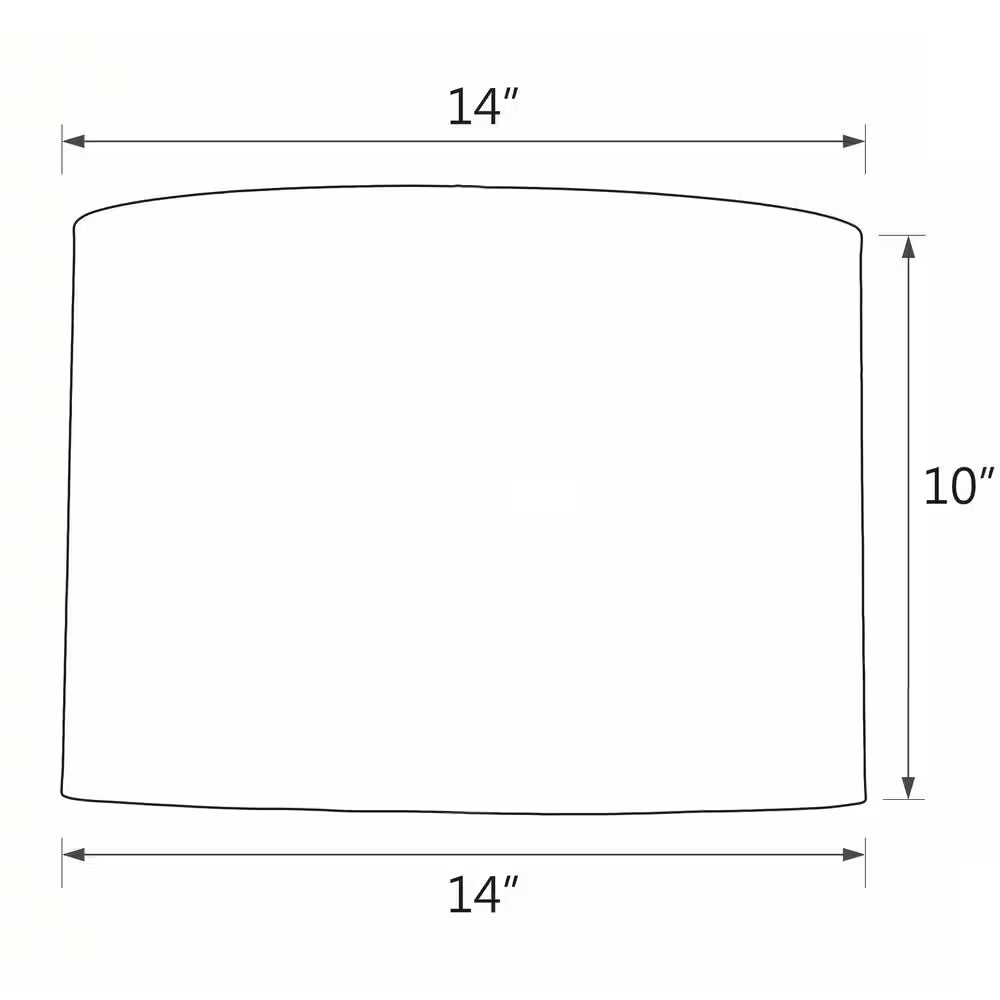 14 In. X 10 In. Black Hardback Drum/Cylinder Lamp Shade - Open Season Industries