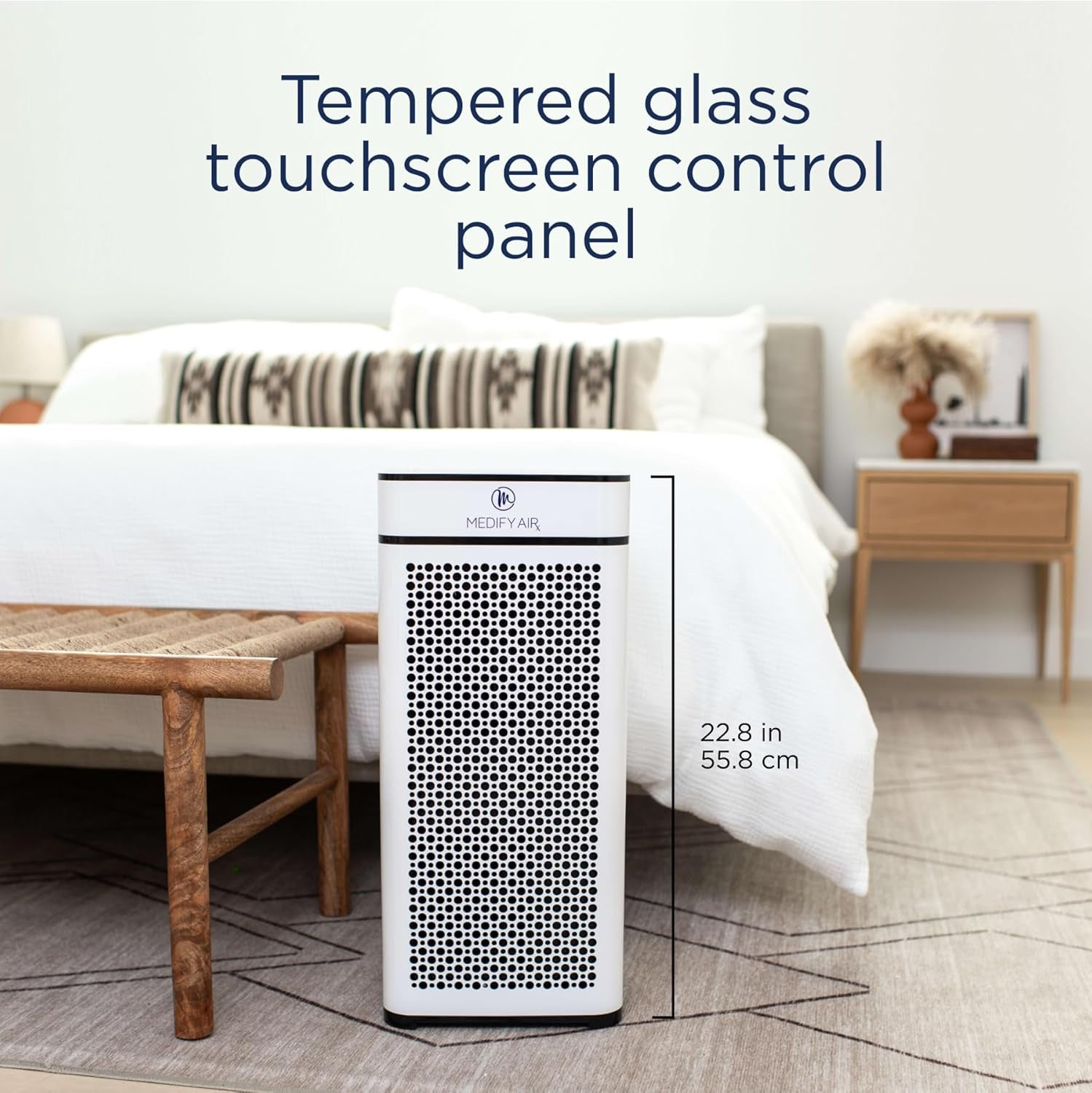 Medify MA - 40 Air Purifier with True HEPA H13 Filter | 1,793 Ft² Coverage in 1Hr for Smoke, Wildfires, Odors, Pollen, Pets | Removal to 0.1 Microns | White, 1 - Pack - Open Season Industries