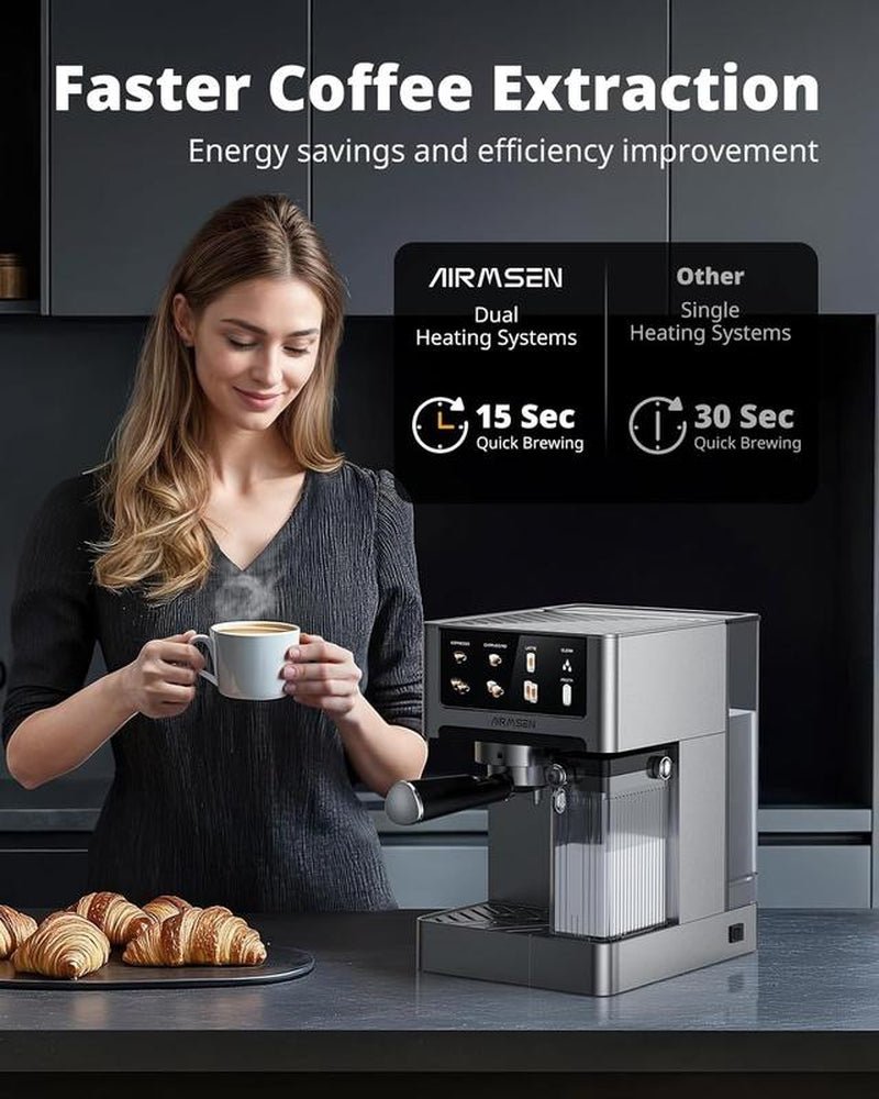 Automatic All - In - One Coffee Maker, One - Touch Latte Art, Programmable Recipes,Commercial Grade Combo Coffee Machine - Open Season Industries