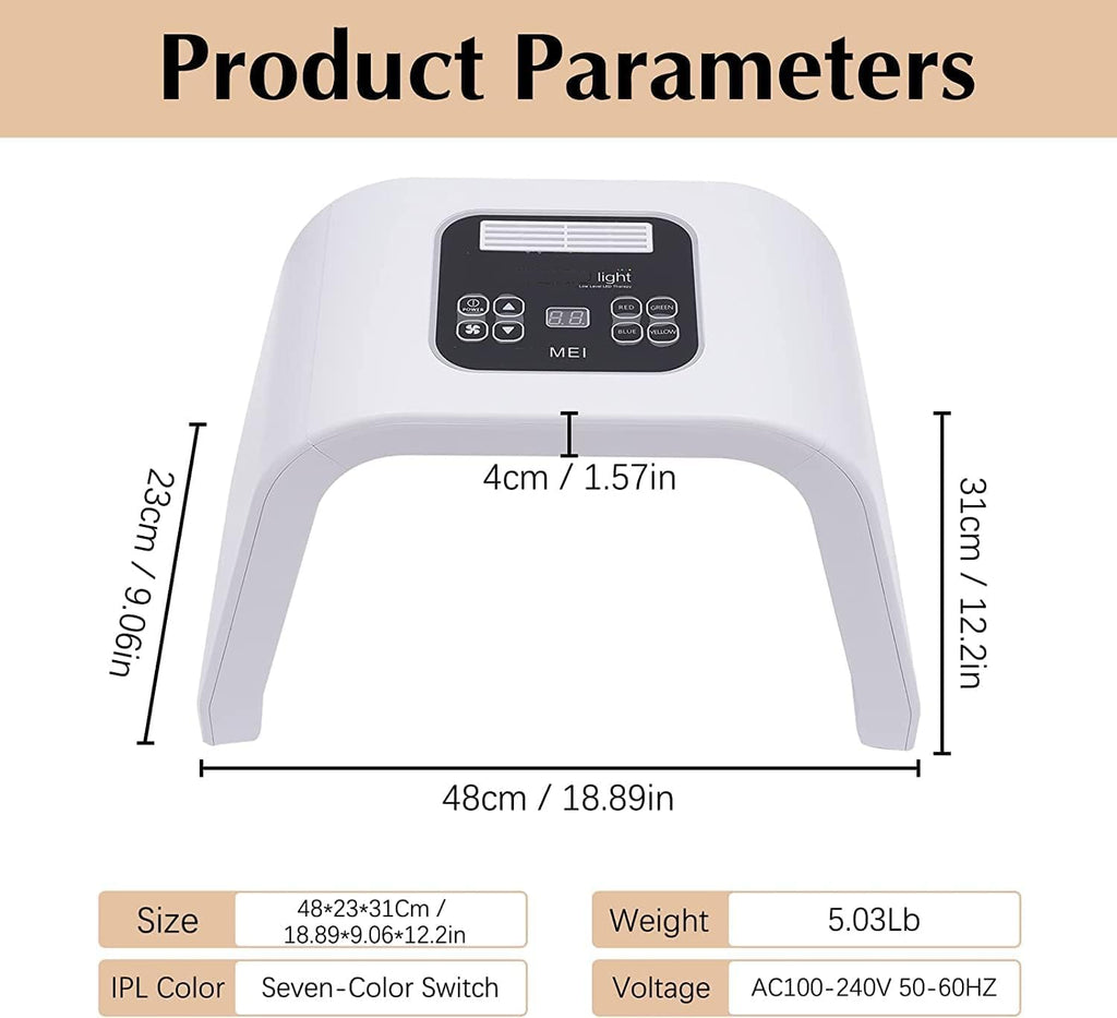 Infrared Light Therapy Led Facial Light Therapy Mask - Derma Plus, Photons Facial Skin Care Machine LED Beauty Mask Therapy Beauty Machine - Open Season Industries