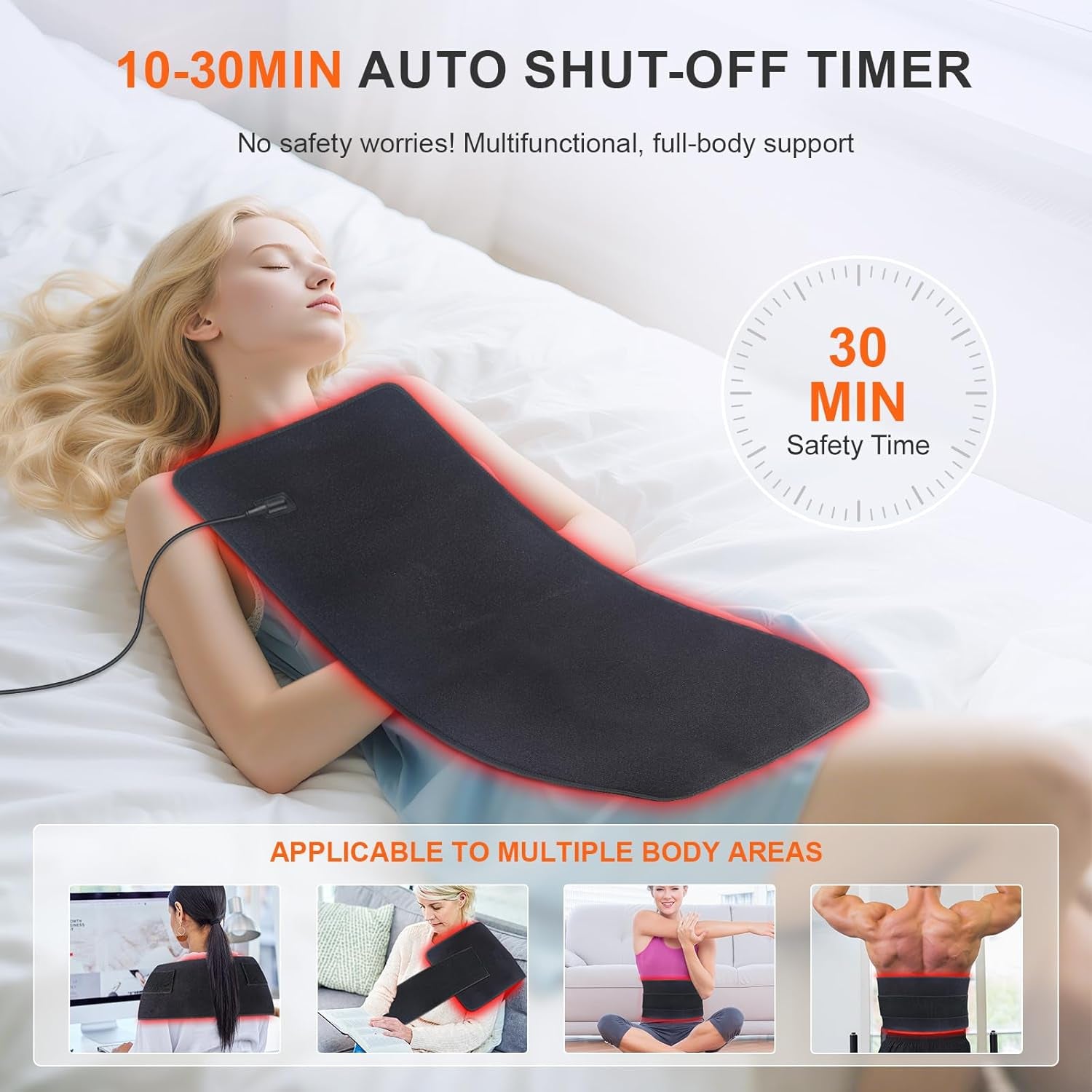 Red Light Therapy Mat, 31.5" X 11.8" Red Light Therapy Pad 360 Leds 660Nm & 850Nm Infrared Light Therapy Blanket with Smart Temp & Timer for Body Back Waist Shoulder Muscle Pain Relief, 60W - Open Season Industries